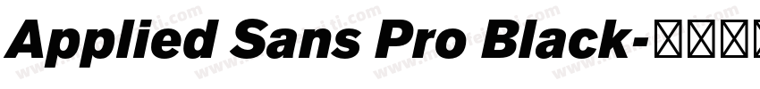 Applied Sans Pro Black字体转换